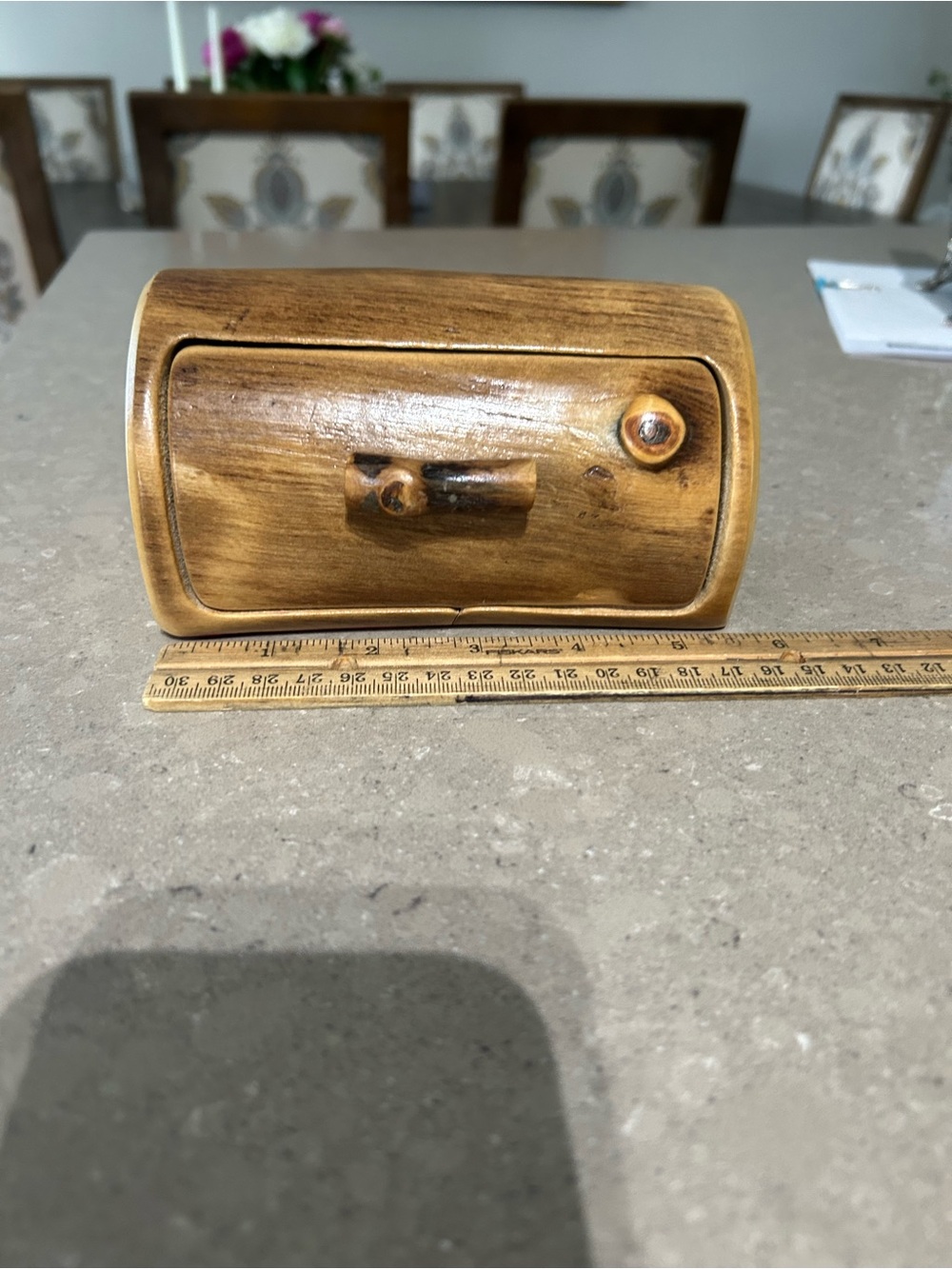 Handcrafted Wooden Decorative Box - Natural wood